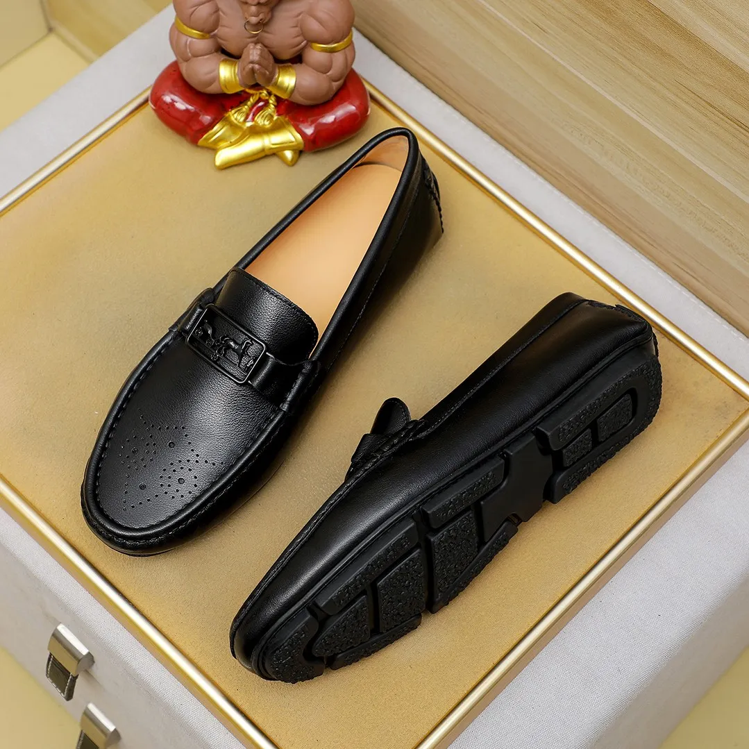 Men's shoes 💰360 🕷🕷【HERMES】The same style as Hermès counters🇨🇳Classic slip-on shoes 1:1 mold opening💯Original quality🍓Using imported first-layer cowhide🍅Pigskin lining🌶🌶Super high-end men's leather shoes🇨🇳Solid and stable, very special🍇 Color, code number 38-44 (customized at 45.46)...